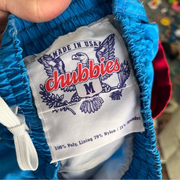 Chubbies Swim Trunks Men's Medium The No Flying By The Pool Shorts Eagle Star - Picture 5 of 5